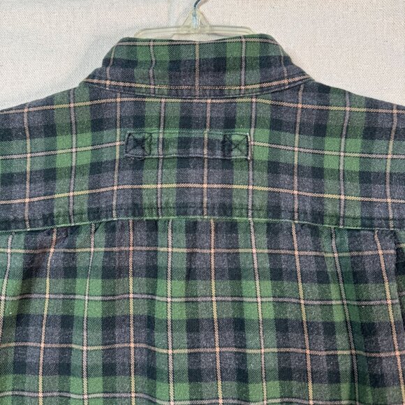 Duluth Trading Co. Blackwatch Plaid Button Up Shirt Men’s M Green Blue - Picture 6 of 11